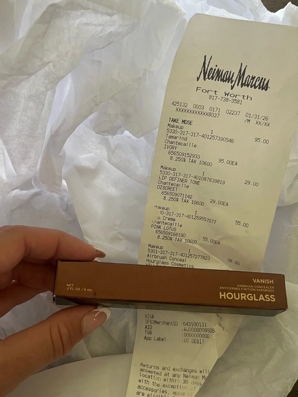 Hourglass Vanish Airbrush Concealer - Willow (box, gold & brown packaging)